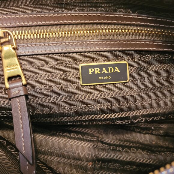 PRADA Logo Jacquard Canvas Crossbody Camera Bag - Picture 12 of 16